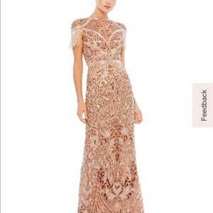 MacDuggal copper colored column gown size 4 SOLD OUT